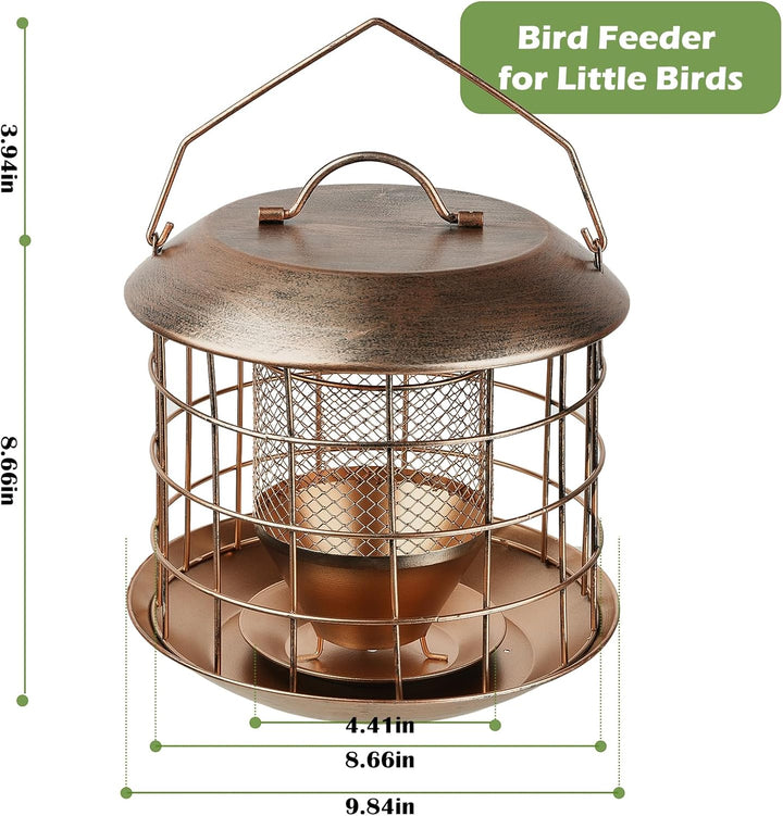 SAMHEOUTDOOR 3lb. Metal Cage Squirrel Proof Bird Feeder