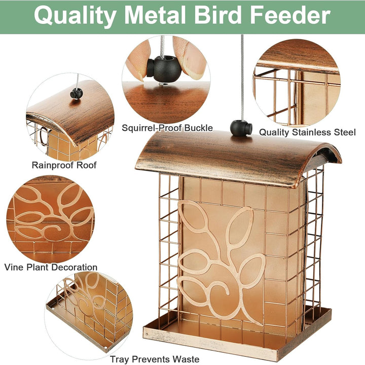 SAMHEOUTDOOR Double Side Metal Suet Bird Feeder