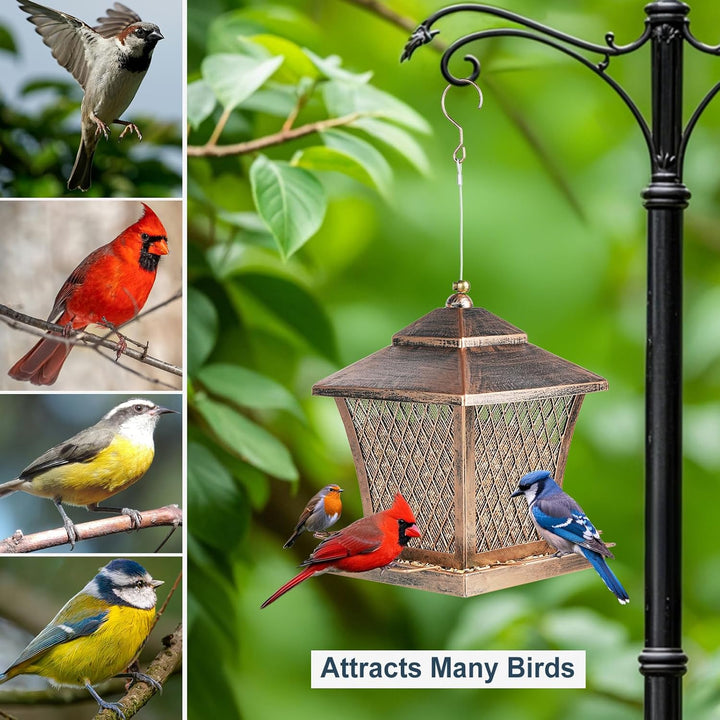 SAMHEOUTDOOR 4lb. Mesh Bronze Metal Square Bird Feeder