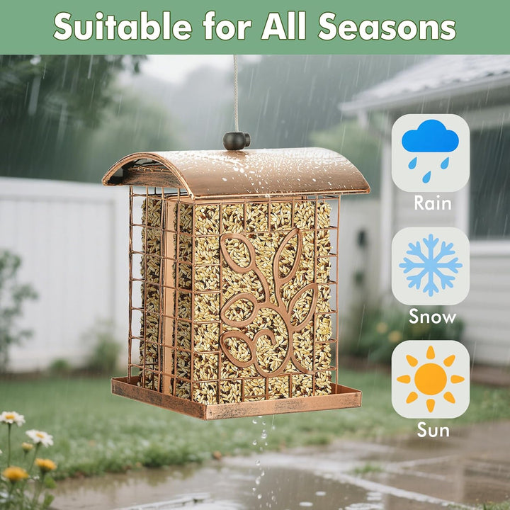 SAMHEOUTDOOR Double Side Metal Suet Bird Feeder