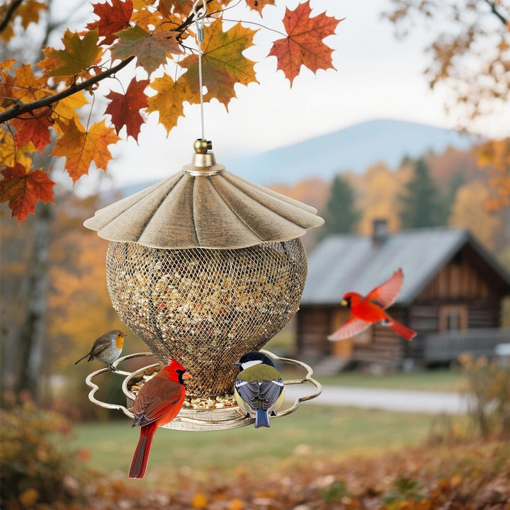 SAMHEOUTDOOR 3lb. Hot Air Balloons Metal Bird Feeder