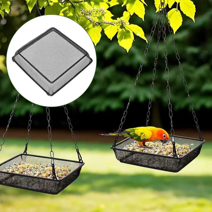 Hanging Metal Round/Square Bird Feeder Tray