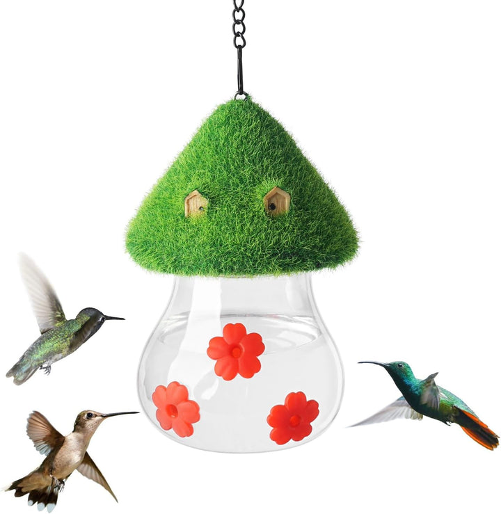 SAMHEOUTDOOR Mushroom Shape Plastic Hummingbird Feeder
