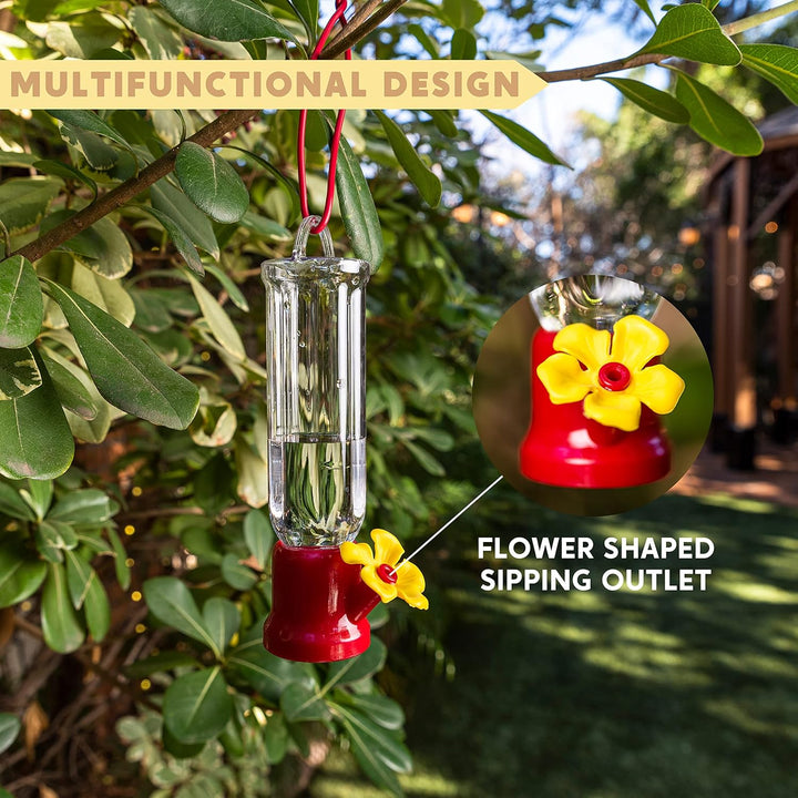 4 Packs 2.3 oz. Hanging Hummingbird Feeder