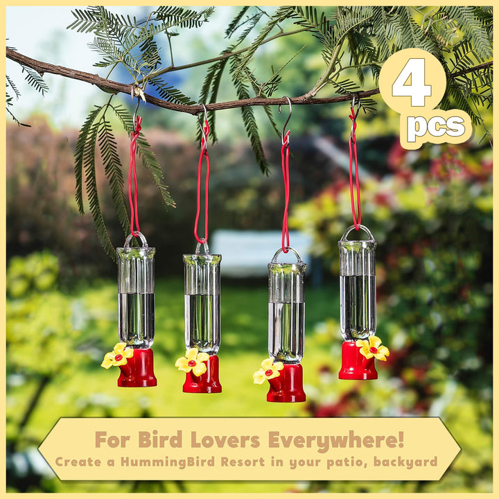 4 Packs 2.3 oz. Hanging Hummingbird Feeder