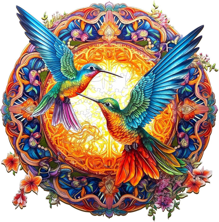 Wooden Hummingbird Irregular Puzzle