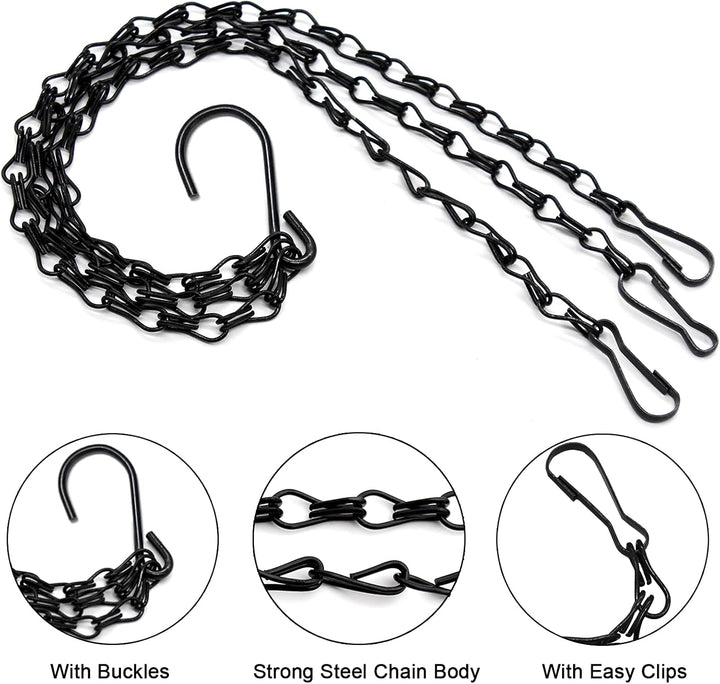 16'' Metal Chain for Hanging With 3 Hooks