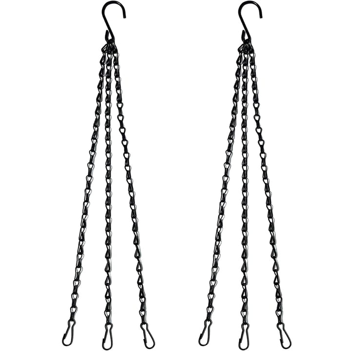 16'' Metal Chain for Hanging With 3 Hooks 2 Pcs