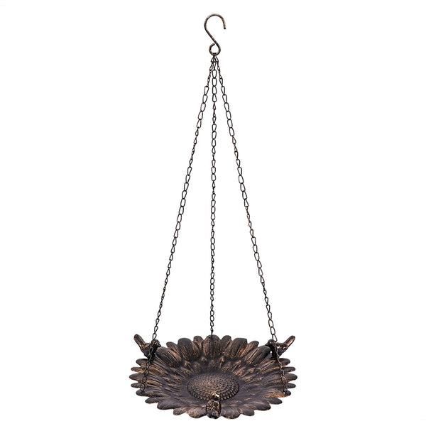 Sunflower Shape Metal Hanging Bird Feeder Tray