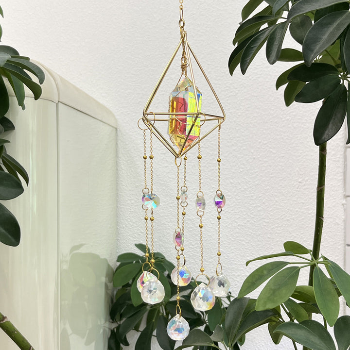 Crystal Suncatcher Charms Decoration Handmade 1 Pcs [Gold Crystal]