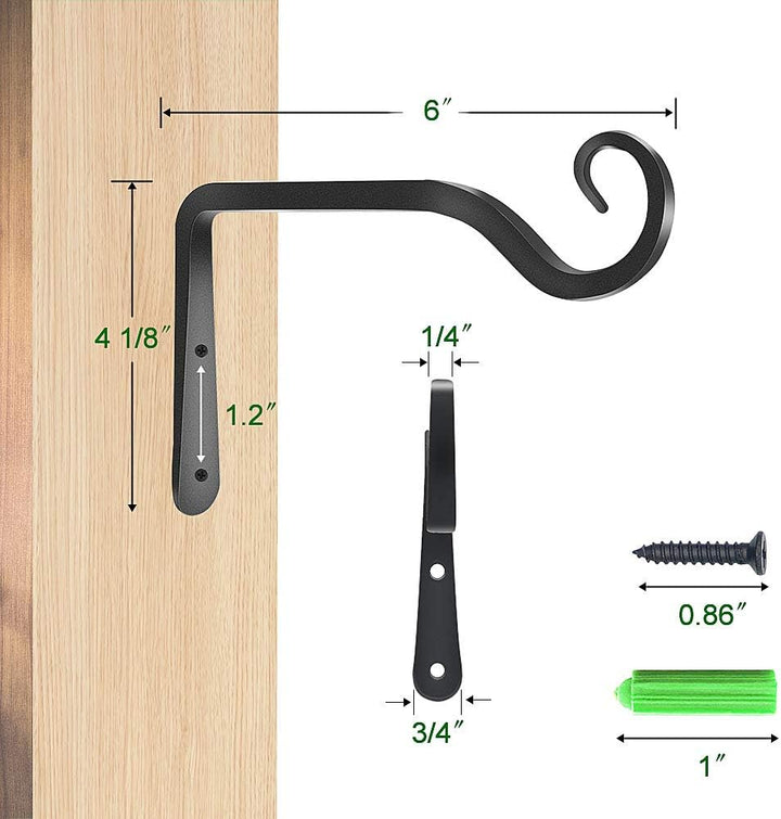 SAMHEOUTDOOR 2 Packs - 6 & 10 Inch Metal Bird Feeder Hangers