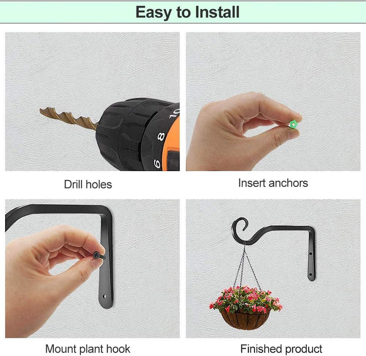 SAMHEOUTDOOR 2 Packs - 6 & 10 Inch Metal Bird Feeder Hangers