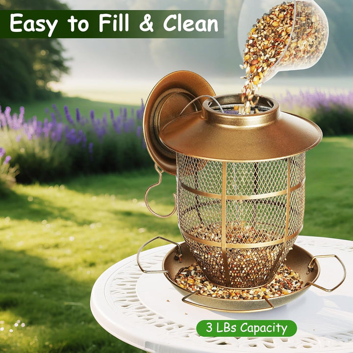 SAMHEOUTDOOR 3lb Vintage Street Lamp Bird Feeder