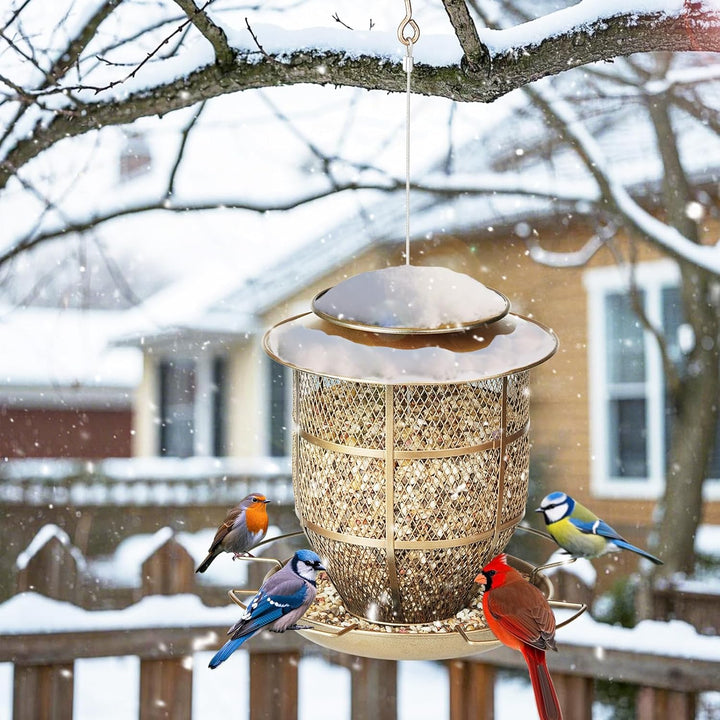 SAMHEOUTDOOR 3lb Vintage Street Lamp Bird Feeder