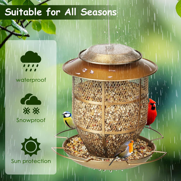 SAMHEOUTDOOR 3lb Vintage Street Lamp Bird Feeder