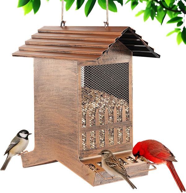 SAMHEOUTDOOR 8lb. Double-Sided Eaves Bird Feeder