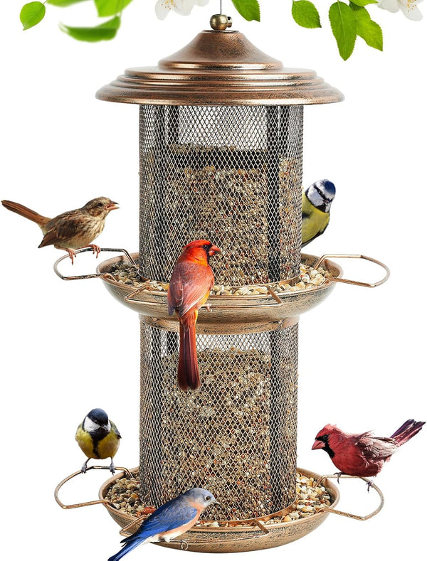 SAMHEOUTDOOR 6lb. Double Layer Cylinder Gazebo Bird Feeder