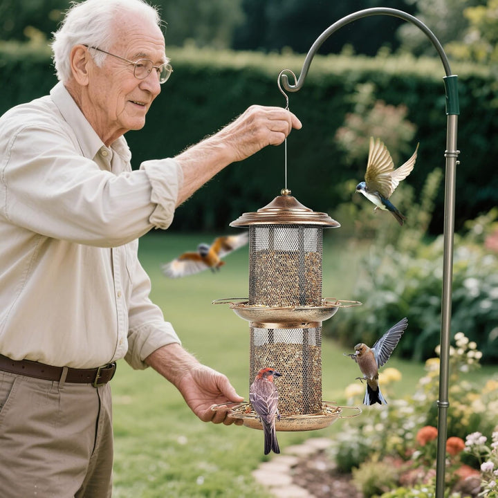 SAMHEOUTDOOR 6lb. Double Layer Cylinder Gazebo Bird Feeder