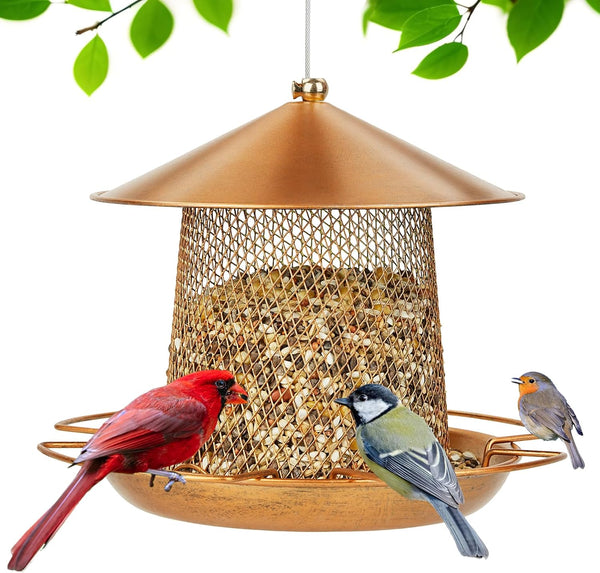 SAMHEOUTDOOR 2.5lb. Metal Lantern-Shaped Bird Feeder
