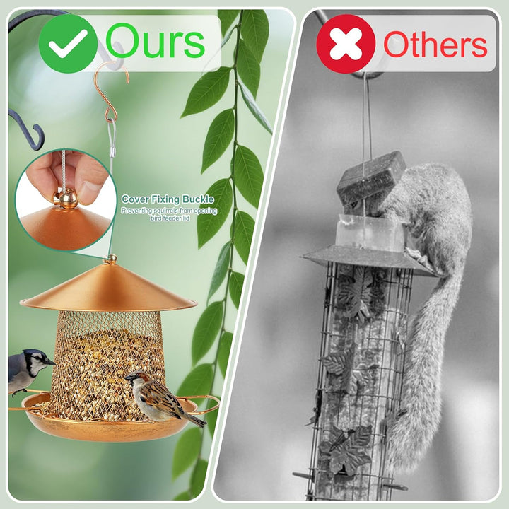 SAMHEOUTDOOR 2.5lb. Metal Lantern-Shaped Bird Feeder