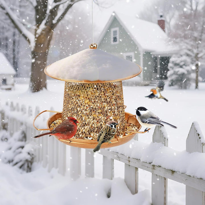 SAMHEOUTDOOR 2.5lb. Metal Lantern-Shaped Bird Feeder