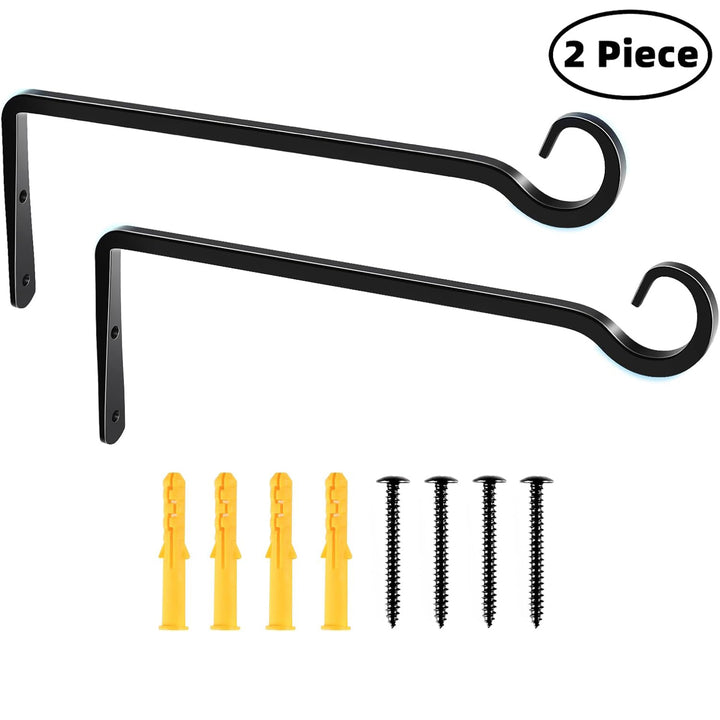 SAMHEOUTDOOR 2 Packs - 6 & 10 Inch Metal Bird Feeder Hangers 10 Inch (2 Packs)