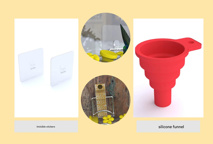 Window Hummingbird Feeder With 6 Ports（Yellow）